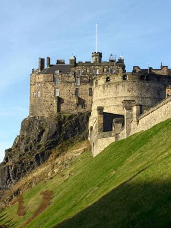 Edinburgh Castle towering over the city
